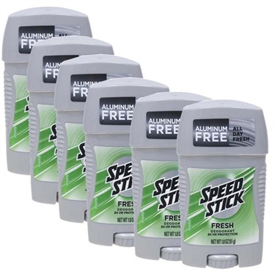 Speed Stick Fresh Aluminum Free Deodorant 1.8oz / 51g 6 Packs