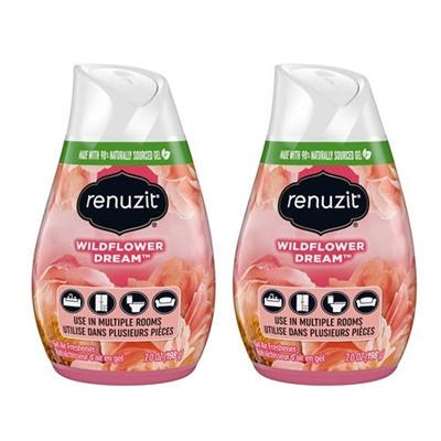 Renuzit Wildflower Dream Gel Air Freshener 2 Packs 7oz / 198g