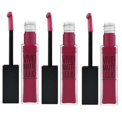 Maybelline Vivid Matte Liquid Lipstick 40 Berry Boost 3 Packs 0.26 oz / 7.7ml