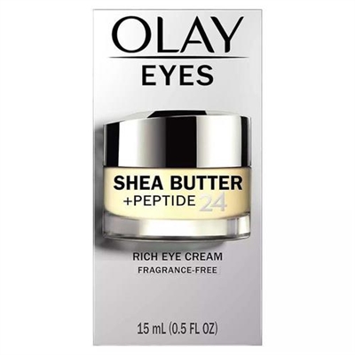 Olay Eyes Shea Butter + Peptide 24 Rich Eye Cream Fragrance Free 0.5oz / 15ml