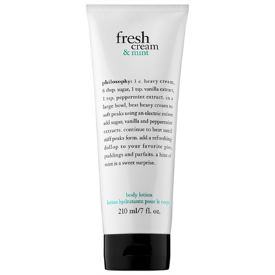 Philosophy Fresh Cream & Mint Body Lotion 7oz / 210ml