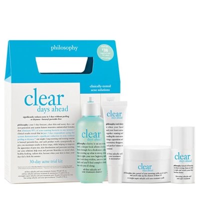 Philosophy Clear Days Ahead 30 Days Acne Trial 4 Pieces Kit