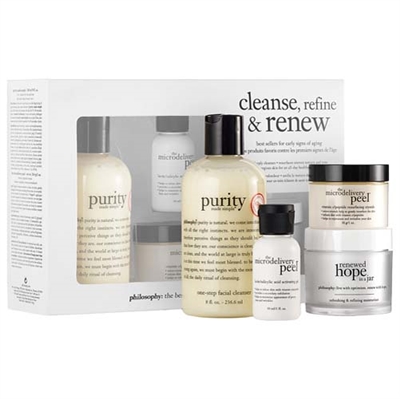 Philosophy Cleanse, Refine, & Renew 4 Piece Set