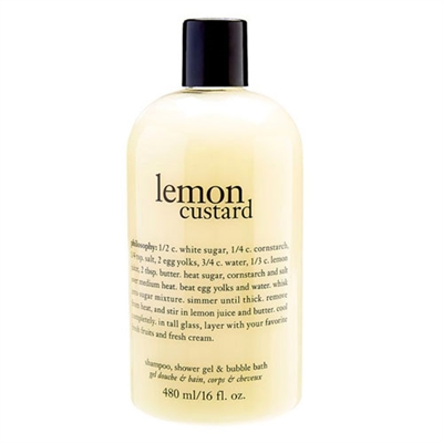 Philosophy Lemon Custard Shampoo, Shower Gel  Bubble Bath 16oz / 480ml