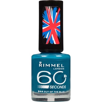 Rimmel London 60 Seconds Nail Polish 844 Out Of The Blue 0.27oz / 8oz