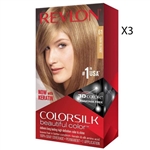 Revlon Colorsilk Beautiful Color Hair Dye 61 Dark Blonde 3 Packs