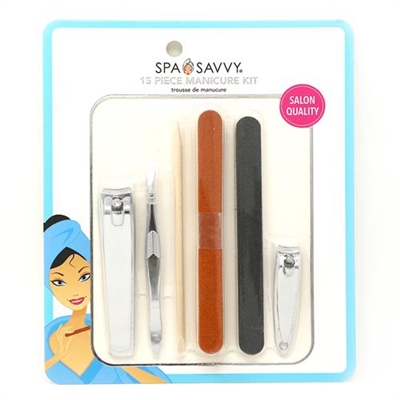 Spa Savvy Manicure Kit 15 Piece