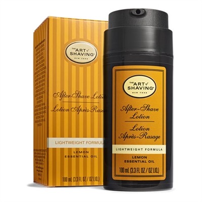 The Art Of Shaving After Shave Lotion Lemon Essential Oil Lightweight Formula 3.3oz / 100ml