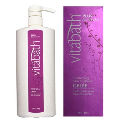 Vitabath Plus For Dry Skin Moisturizing Bath & Shower Gelee 32oz / 900g