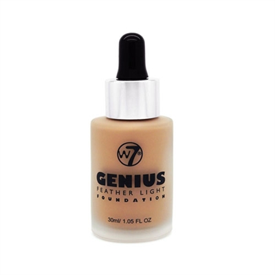 W7 Genius Feather Light Foundation True Beige 1.05oz / 30ml