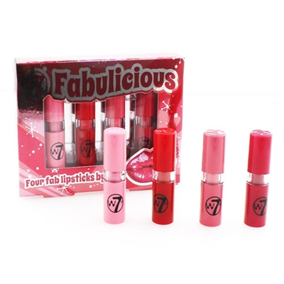 W7 Fabulicious Four Fab Lipsticks 4 Piece Set