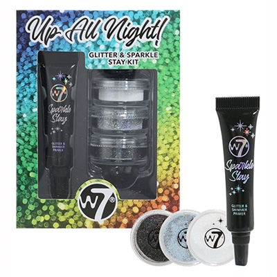 W7 Up All Night! Glitter  Sparkle Stay 4 Piece Kit