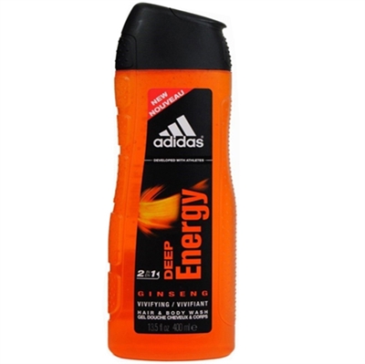 Adidas Deep Energy Ginseng 2 In 1 Hair & Body Wash for Men 13.5oz / 400ml