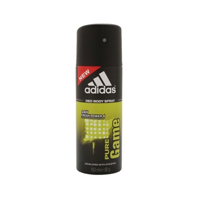 Adidas Pure Game 24h Fresh Power Deodorant Body Spray for Men 5.0 oz / 150ml