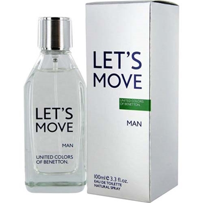 Let's Move by United Colors of Benetton for Men 3.4oz Eau De Toilette Spray