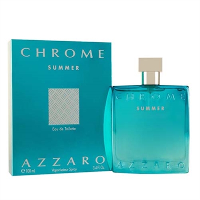 Chrome Summer by Loris Azzaro for Men 3.4 oz Eau De Toilette Spray