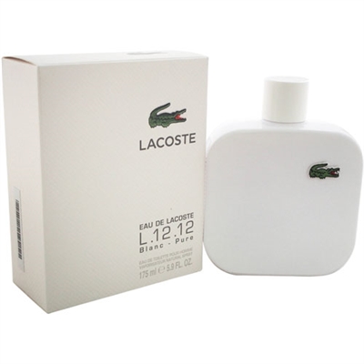Eau De Lacoste L.12.12 Blanc  Pure by Lacoste for Men 5.9oz Eau De Toilette Spray