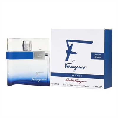 F Free Time by Salvatore Ferragamo for Men 3.4 oz Eau De Toilette Spray