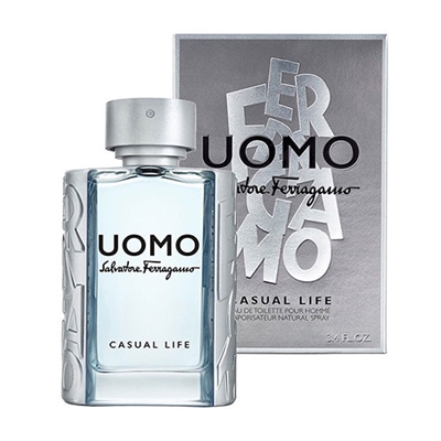 Uomo Casual Life by Salvatore Ferragamo for Men 3.4oz Eau De Toilette Spray