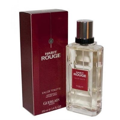 Habit Rouge by Guerlain for Men 3.3oz Eau De Toilette Spray