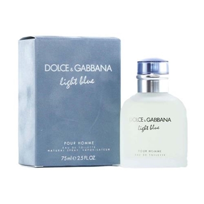 Light Blue by Dolce  Gabbana for Men 2.5 oz Eau De Toilette Spray