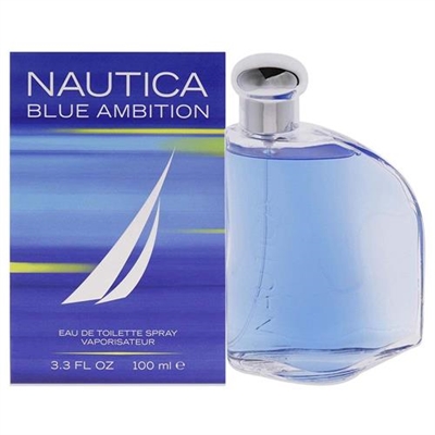 Blue Ambition by Nautica for Men 3.3oz Eau De Toilette Spray