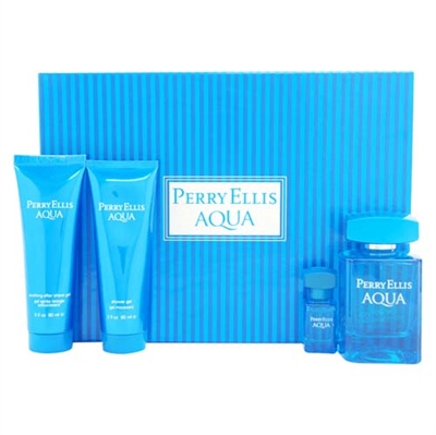 Perry Ellis Aqua by Perry Ellis for Men 4 Piece Gift Set