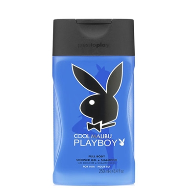 Playboy Cool Malibu Full Body Shower Gel & Shampoo 8.4oz / 250ml