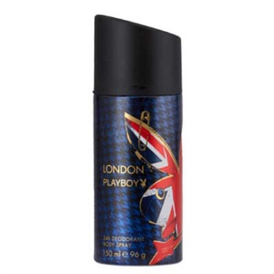 Playboy London 24h Deodorant Body Spray for Men 5.0 oz / 150ml