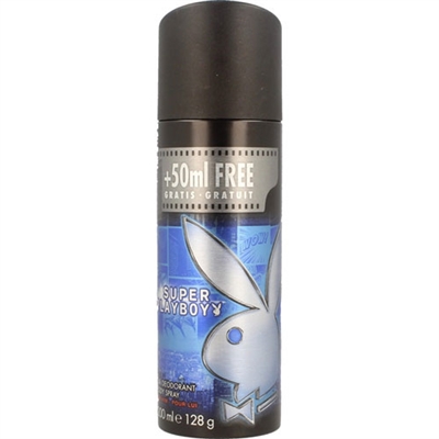 Playboy Super 24h Deodorant Body Spray for Men 200ml / 128g