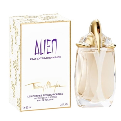 Alien Eau Extraordinaire The Refillable Stones by Thierry Mugler for Women 2.0oz Eau De Toilette Spray