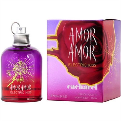 Amor Amor Electric Kiss by Cacharel for Women 3.4oz Eau De Toilette Spray