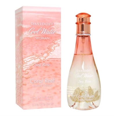 Cool Water Sea Rose Coral Reef by Zino Davidoff for Women 3.4oz Eau De Toilette Spray