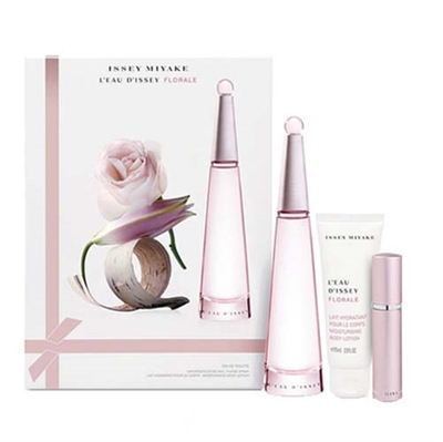 L'eau D'issey Florale by Issey Miyake for Women 3 Piece Gift Set
