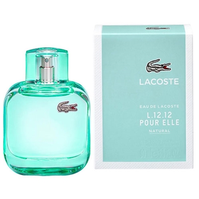 L.12.12 Pour Elle Natural by Lacoste for Women 3oz Eau De Toilette Spray