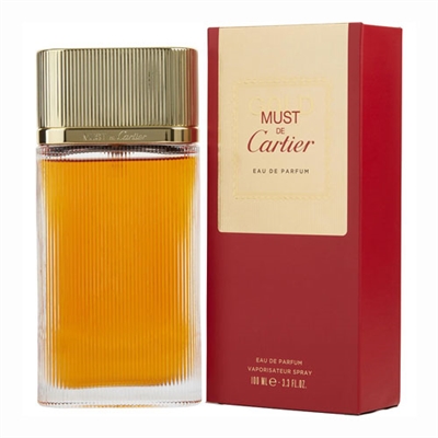 Must De Cartier Gold by Cartier for Women 3.3oz Eau De Parfum Spray