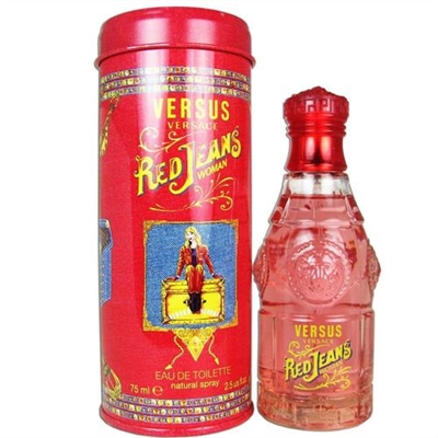 Red Jeans by Gianni Versace for Women 2.5 oz Eau De Toilette Spray