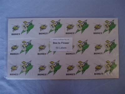 Bee to Flower Labels pack of 50
