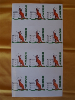 Kangaroo Labels sheet of 12