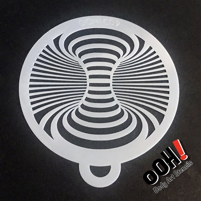 OOH! Optical Illusion Swirl Face Paint Stencil