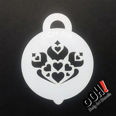 OOH! Royal HeartPetite Stencil