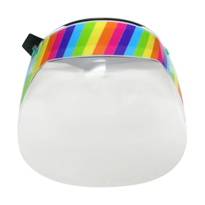 Silly Farm PPE Rainbow Striped Shield