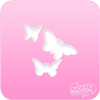 3 Butterflies Pink Power Stencil