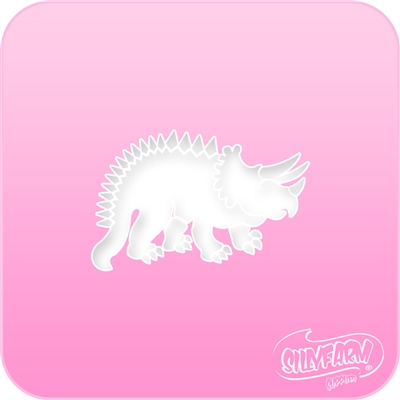 Triceratops Pink Power Stencil