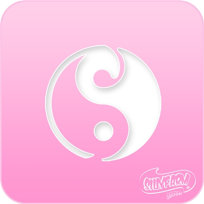 Yin & Yang Pink Power Stencil