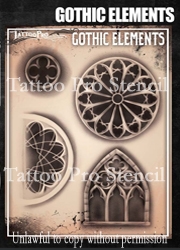 Wiser Pro Tattoo Stencils-- Gothic Elements