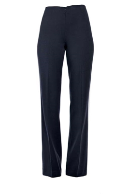 14018 Straight-leg, flat front pants, no waistband,