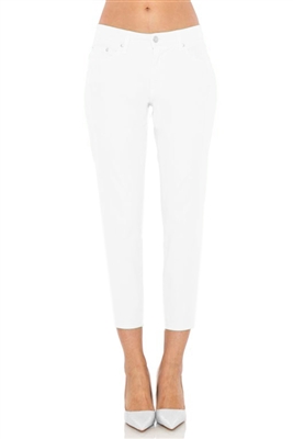 'Chelsea' Cropped Skinny Jeans | White