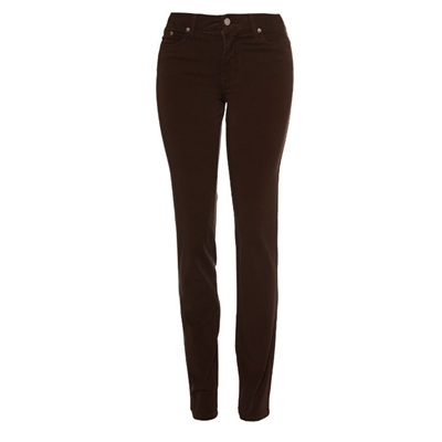 Cotton Twill Stretch Slim-Fit Jeans | Chocolate