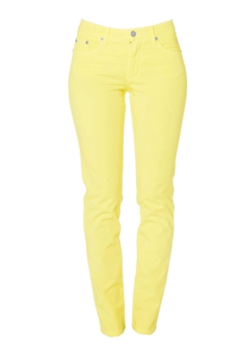 Cotton Twill Stretch Slim-Fit Jeans | Daffodil